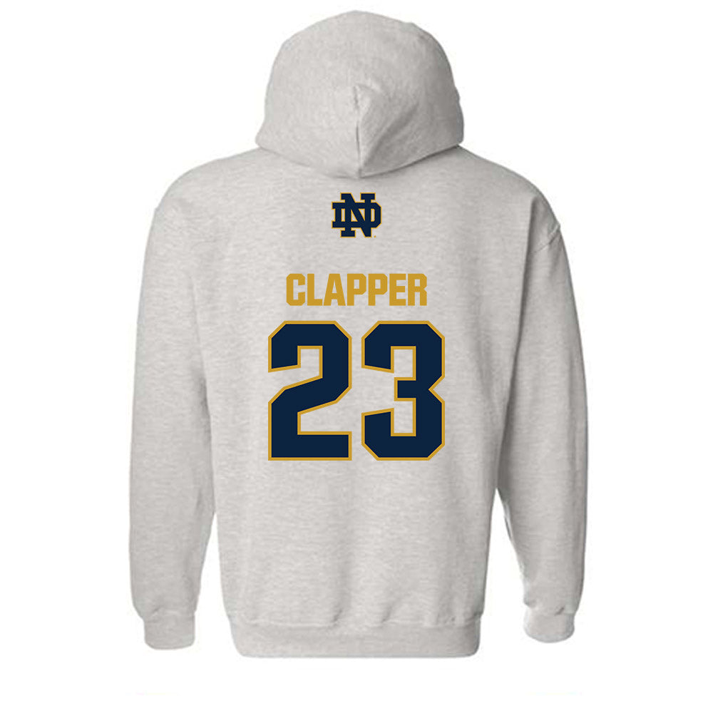 Notre Dame - NCAA Football : Jakobe Clapper - Classic Fashion Shersey Hooded Sweatshirt-1