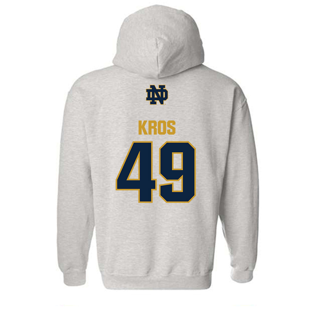 Notre Dame - NCAA Football : Andrew Kros - Classic Fashion Shersey Hooded Sweatshirt-1