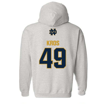 Notre Dame - NCAA Football : Andrew Kros - Classic Fashion Shersey Hooded Sweatshirt-1