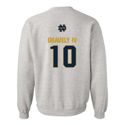 Notre Dame - NCAA Baseball : Warren Gravely IV - Classic Fashion Shersey Crewneck Sweatshirt-1