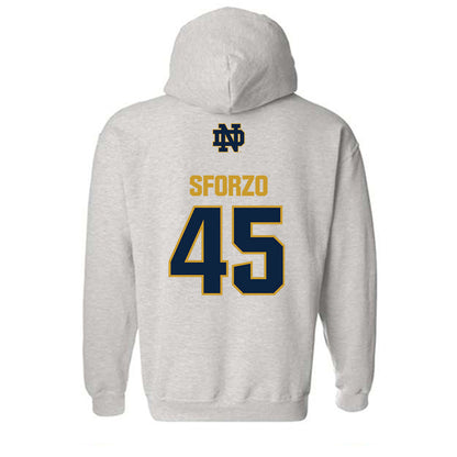 Notre Dame - NCAA Men's Lacrosse : Ryan Sforzo - Classic Fashion Shersey Hooded Sweatshirt-1