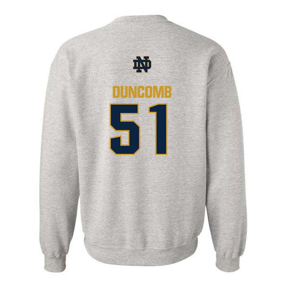 Notre Dame - NCAA Men's Basketball : Logan Duncomb - Classic Fashion Shersey Crewneck Sweatshirt-1