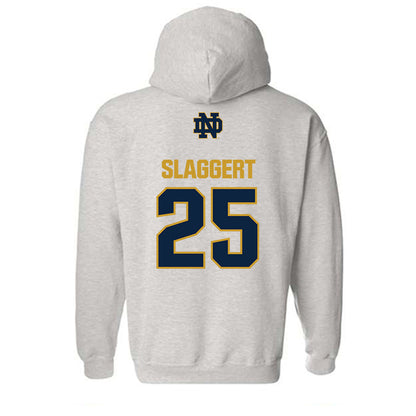 Notre Dame - NCAA Men's Ice Hockey : Carter Slaggert - Classic Fashion Shersey Hooded Sweatshirt-1