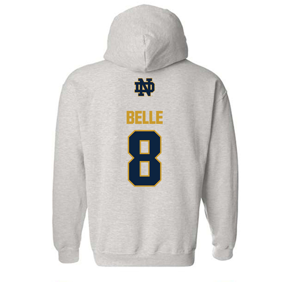 Notre Dame - NCAA Men's Ice Hockey : William Belle - Classic Fashion Shersey Hooded Sweatshirt-1
