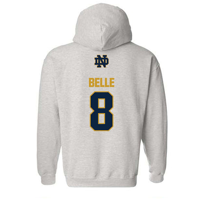 Notre Dame - NCAA Men's Ice Hockey : William Belle - Classic Fashion Shersey Hooded Sweatshirt-1