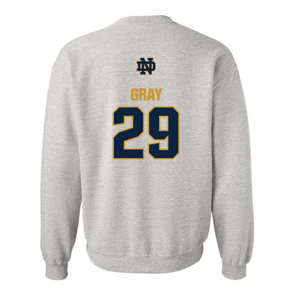 Notre Dame - NCAA Football : Christian Gray - Classic Fashion Shersey Crewneck Sweatshirt-1