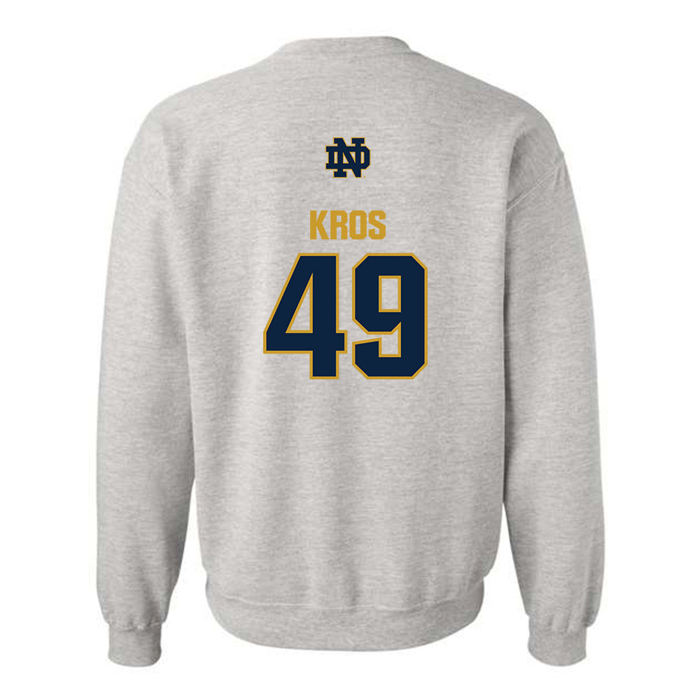 Notre Dame - NCAA Football : Andrew Kros - Classic Fashion Shersey Crewneck Sweatshirt-1