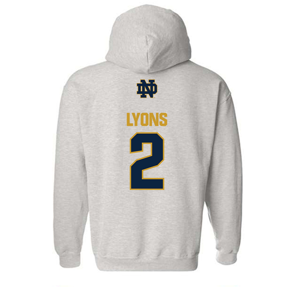 Notre Dame - NCAA Women's Lacrosse : Abigail Lyons - Classic Fashion Shersey Hooded Sweatshirt-1