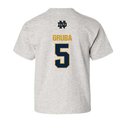 Notre Dame - NCAA Men's Ice Hockey : Leo Gruba - Classic Fashion Shersey Youth T-Shirt-1