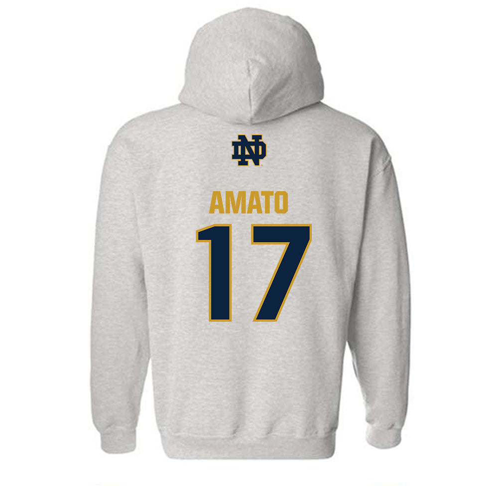 Notre Dame - NCAA Women's Lacrosse : Ellie Amato - Classic Fashion Shersey Hooded Sweatshirt-1