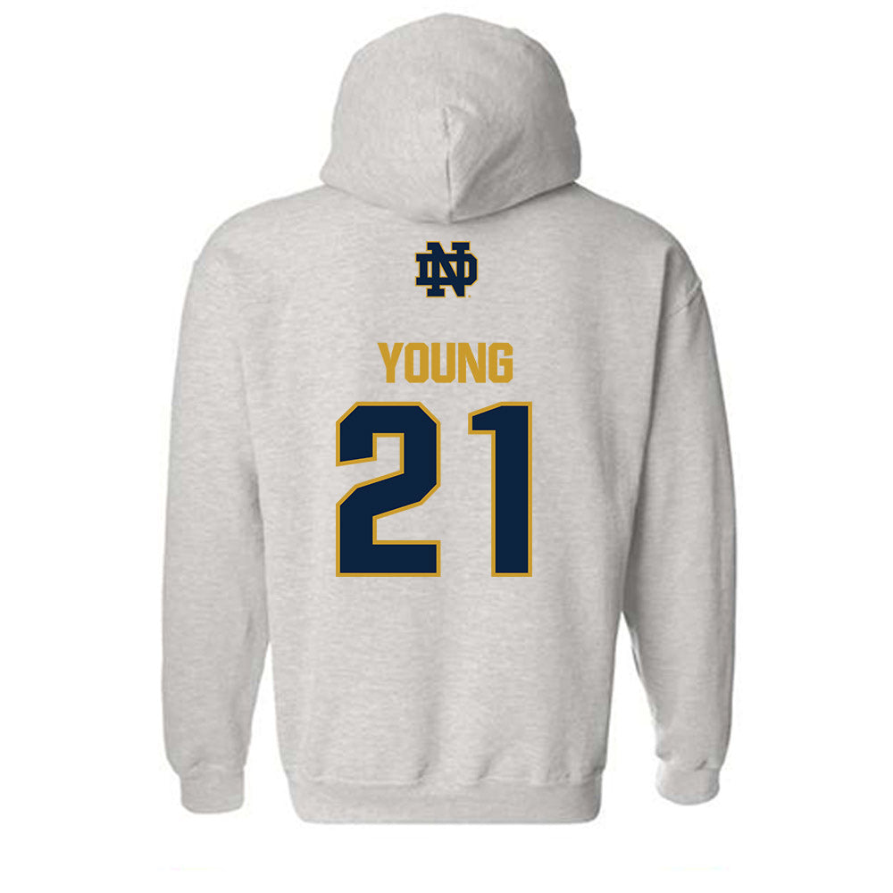 Notre Dame - NCAA Football : Kedren Young - Classic Fashion Shersey Hooded Sweatshirt-1