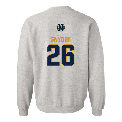Notre Dame - NCAA Baseball : Garrett Snyder - Classic Fashion Shersey Crewneck Sweatshirt-1
