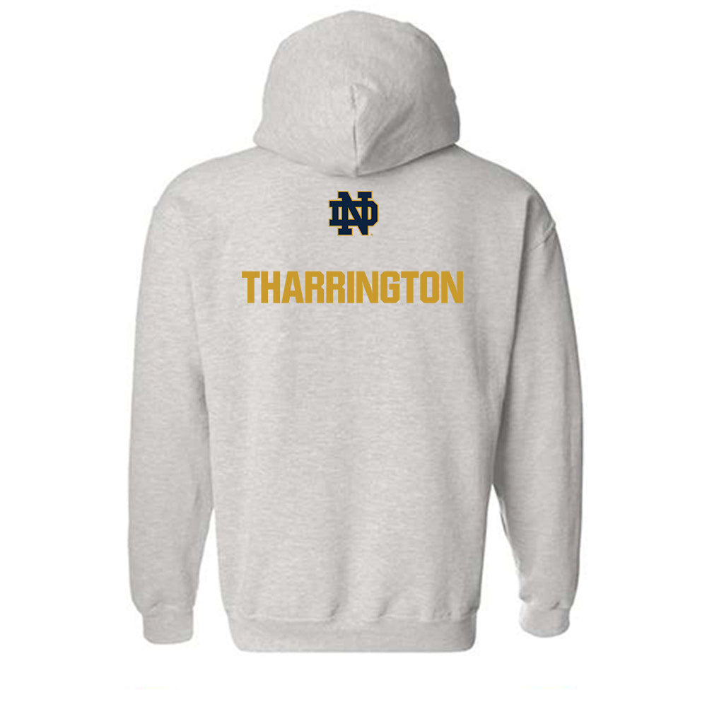 Notre Dame - NCAA Men's Swimming & Diving : Owen Tharrington - Classic Fashion Shersey Hooded Sweatshirt-1