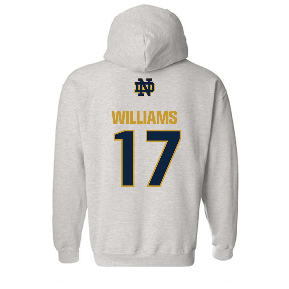 Notre Dame - NCAA Football : Cam Williams - Classic Fashion Shersey Hooded Sweatshirt-1