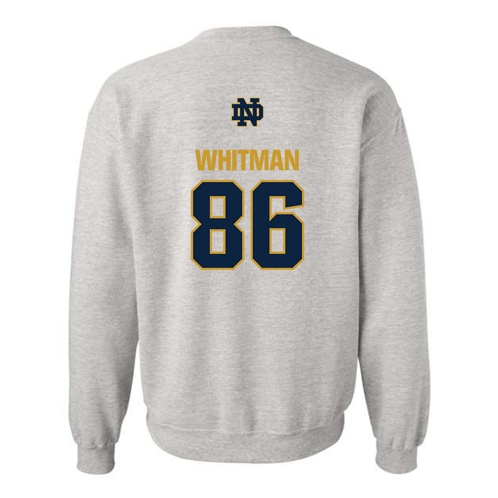 Notre Dame - NCAA Football : Alex Whitman - Classic Fashion Shersey Crewneck Sweatshirt-1
