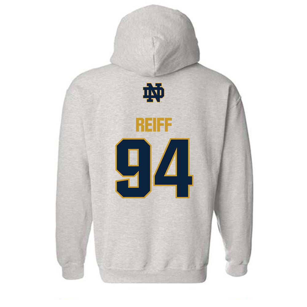 Notre Dame - NCAA Football : Joe Reiff - Classic Fashion Shersey Hooded Sweatshirt-1