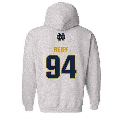 Notre Dame - NCAA Football : Joe Reiff - Classic Fashion Shersey Hooded Sweatshirt-1