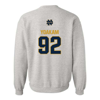 Notre Dame - NCAA Football : Zachary Yoakam - Classic Fashion Shersey Crewneck Sweatshirt-1