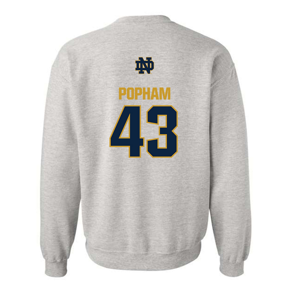 Notre Dame - NCAA Men's Lacrosse : Bo Popham - Classic Fashion Shersey Crewneck Sweatshirt-1