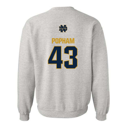Notre Dame - NCAA Men's Lacrosse : Bo Popham - Classic Fashion Shersey Crewneck Sweatshirt-1