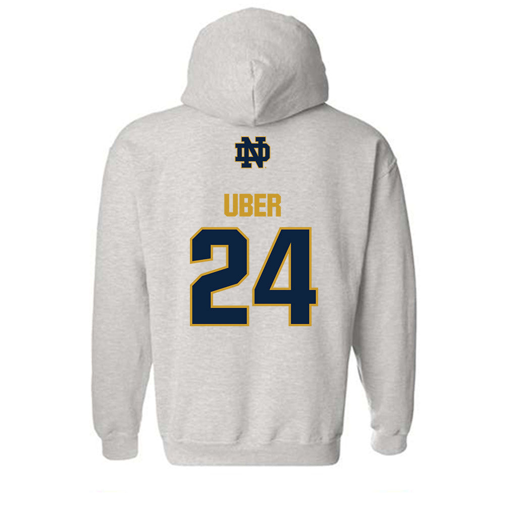 Notre Dame - NCAA Baseball : Ty Uber - Classic Fashion Shersey Hooded Sweatshirt-1