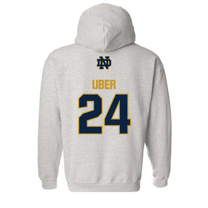 Notre Dame - NCAA Baseball : Ty Uber - Classic Fashion Shersey Hooded Sweatshirt-1