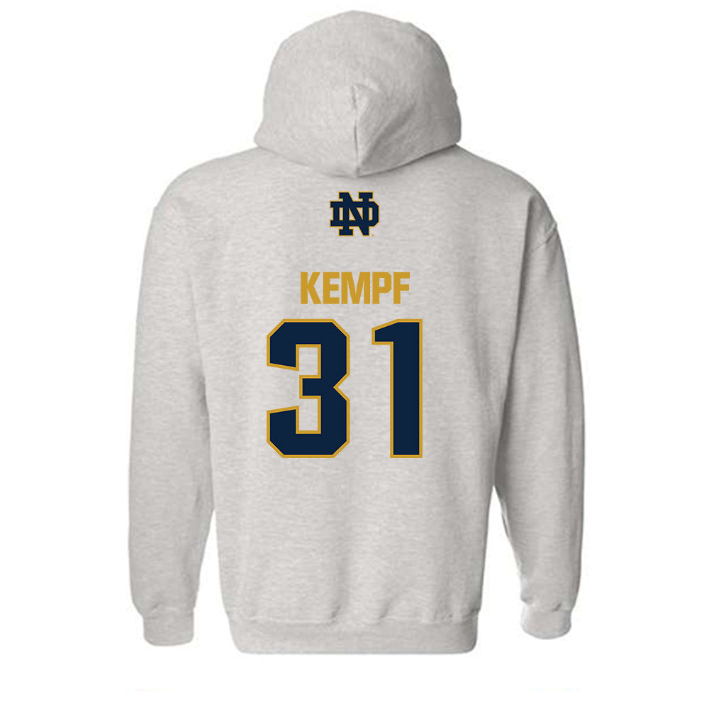 Notre Dame - NCAA Men's Ice Hockey : Nicholas Kempf - Classic Fashion Shersey Hooded Sweatshirt