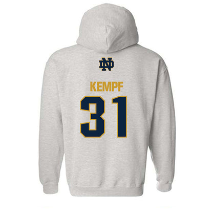 Notre Dame - NCAA Men's Ice Hockey : Nicholas Kempf - Classic Fashion Shersey Hooded Sweatshirt