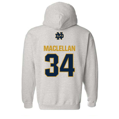 Notre Dame - NCAA Men's Basketball : Matthew MacLellan - Classic Fashion Shersey Hooded Sweatshirt-1