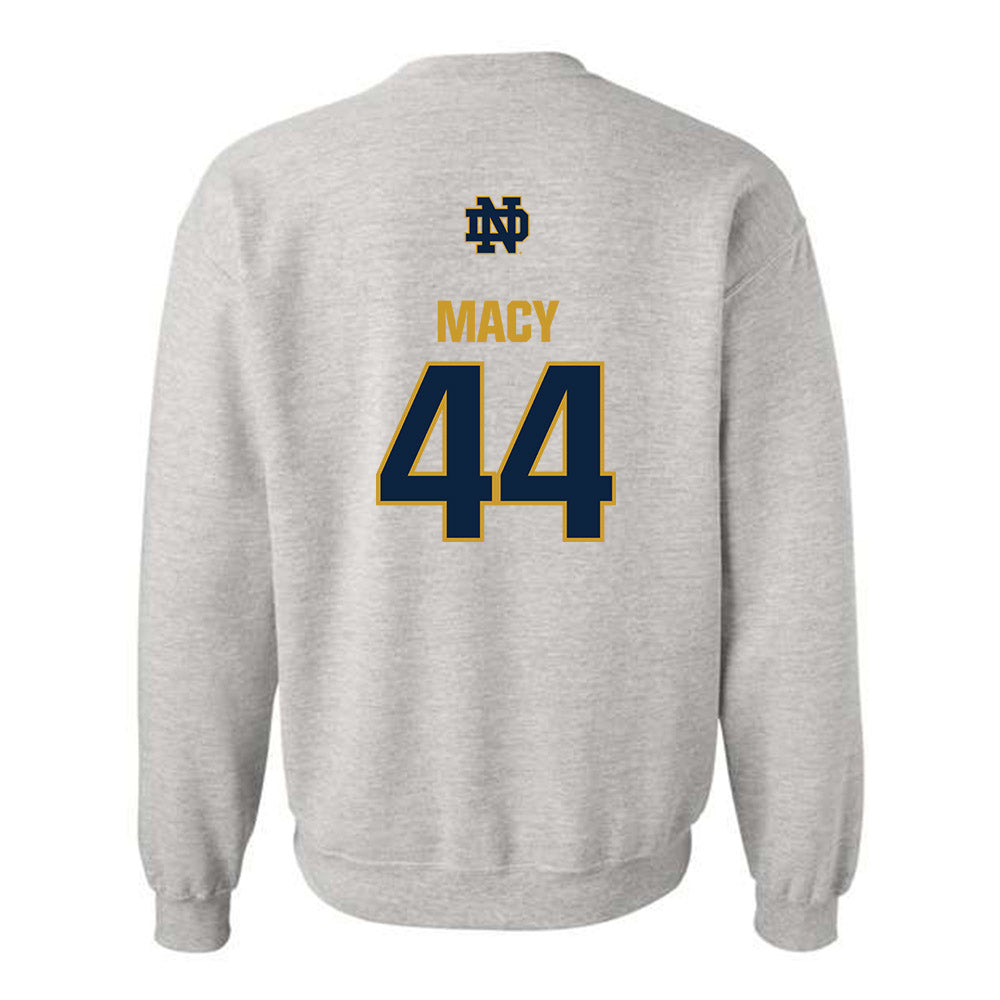Notre Dame - NCAA Women's Basketball : Leah Macy - Classic Fashion Shersey Crewneck Sweatshirt-1