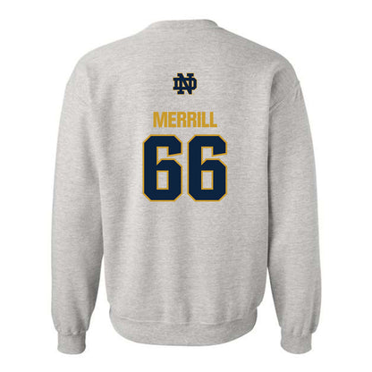 Notre Dame - NCAA Football : Tyler Merrill - Classic Fashion Shersey Crewneck Sweatshirt-1