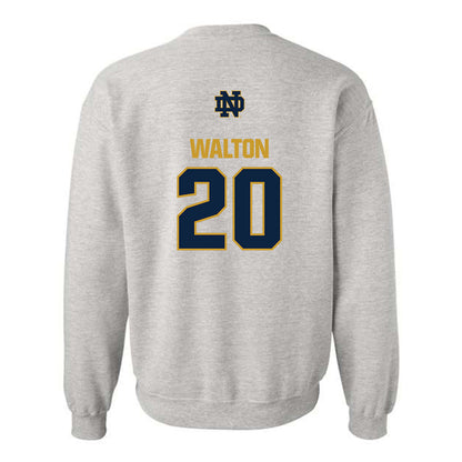 Notre Dame - NCAA Football : Jonaz Walton - Classic Fashion Shersey Crewneck Sweatshirt-1