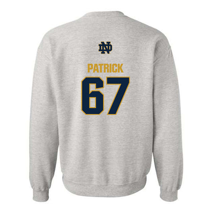 Notre Dame - NCAA Football : Gregory Patrick - Classic Fashion Shersey Crewneck Sweatshirt-1