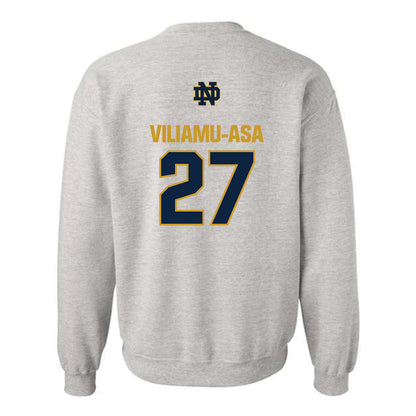 Notre Dame - NCAA Football : Kyngstonn Viliamu-Asa - Classic Fashion Shersey Crewneck Sweatshirt-1
