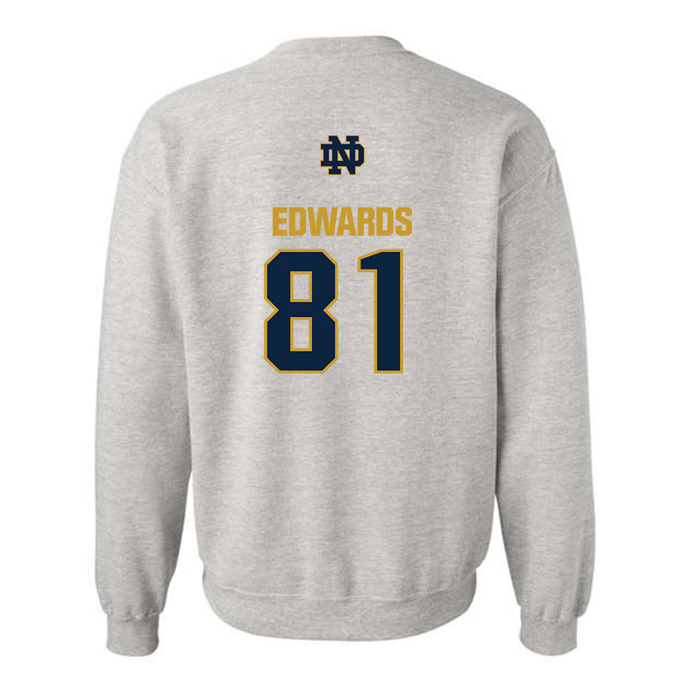 Notre Dame - NCAA Men's Ice Hockey : Beckham Edwards - Classic Fashion Shersey Crewneck Sweatshirt-1