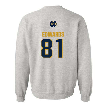 Notre Dame - NCAA Men's Ice Hockey : Beckham Edwards - Classic Fashion Shersey Crewneck Sweatshirt-1