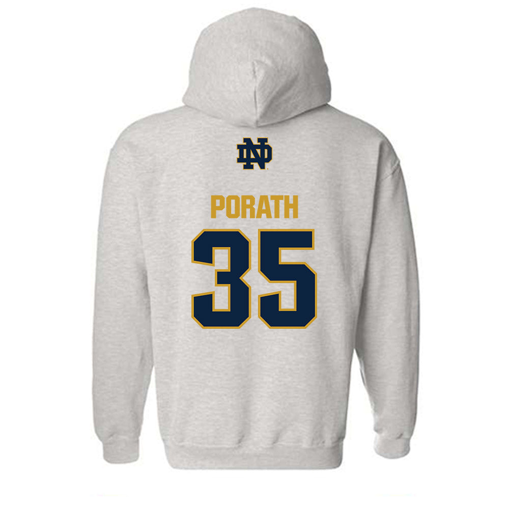 Notre Dame - NCAA Football : Spencer Porath - Classic Fashion Shersey Hooded Sweatshirt-1