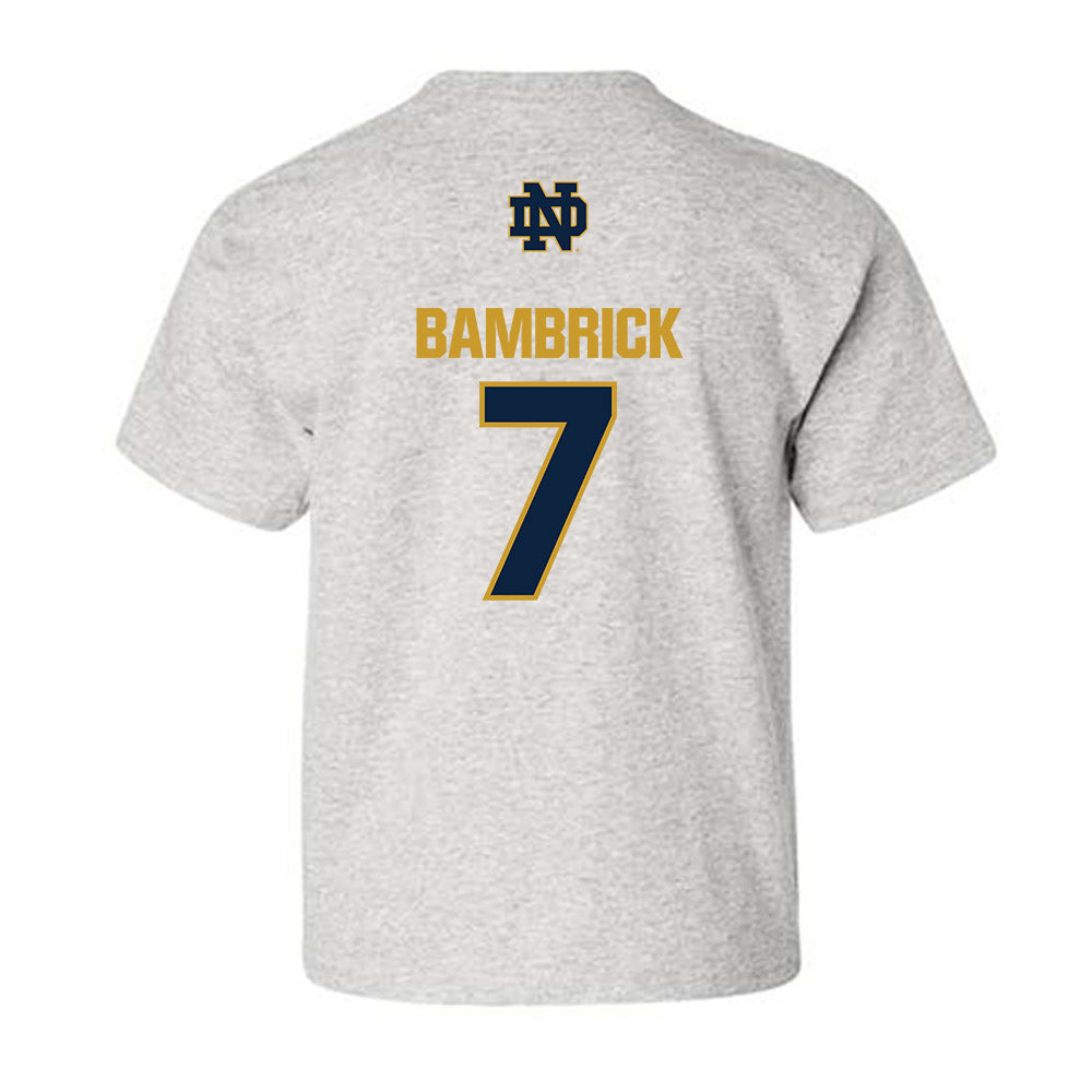 Notre Dame - NCAA Men's Lacrosse : Joey Bambrick - Classic Fashion Shersey Youth T-Shirt-1
