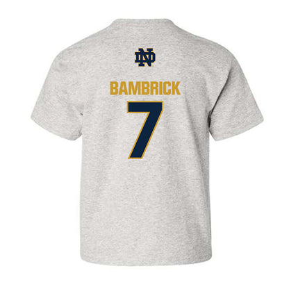 Notre Dame - NCAA Men's Lacrosse : Joey Bambrick - Classic Fashion Shersey Youth T-Shirt-1