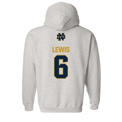 Notre Dame - NCAA Men's Soccer : Wyatt Lewis - Classic Fashion Shersey Hooded Sweatshirt-1