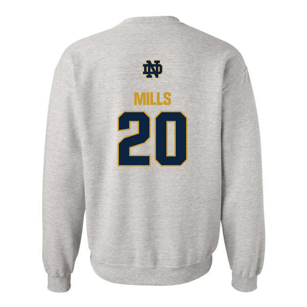 Notre Dame - NCAA Women's Soccer : Abby Mills - Classic Fashion Shersey Crewneck Sweatshirt