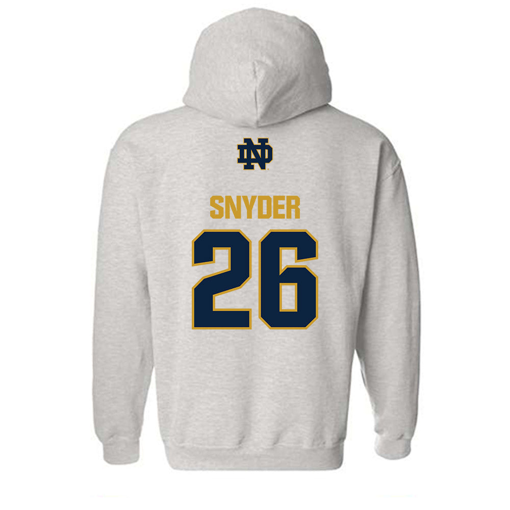 Notre Dame - NCAA Baseball : Garrett Snyder - Classic Fashion Shersey Hooded Sweatshirt-1