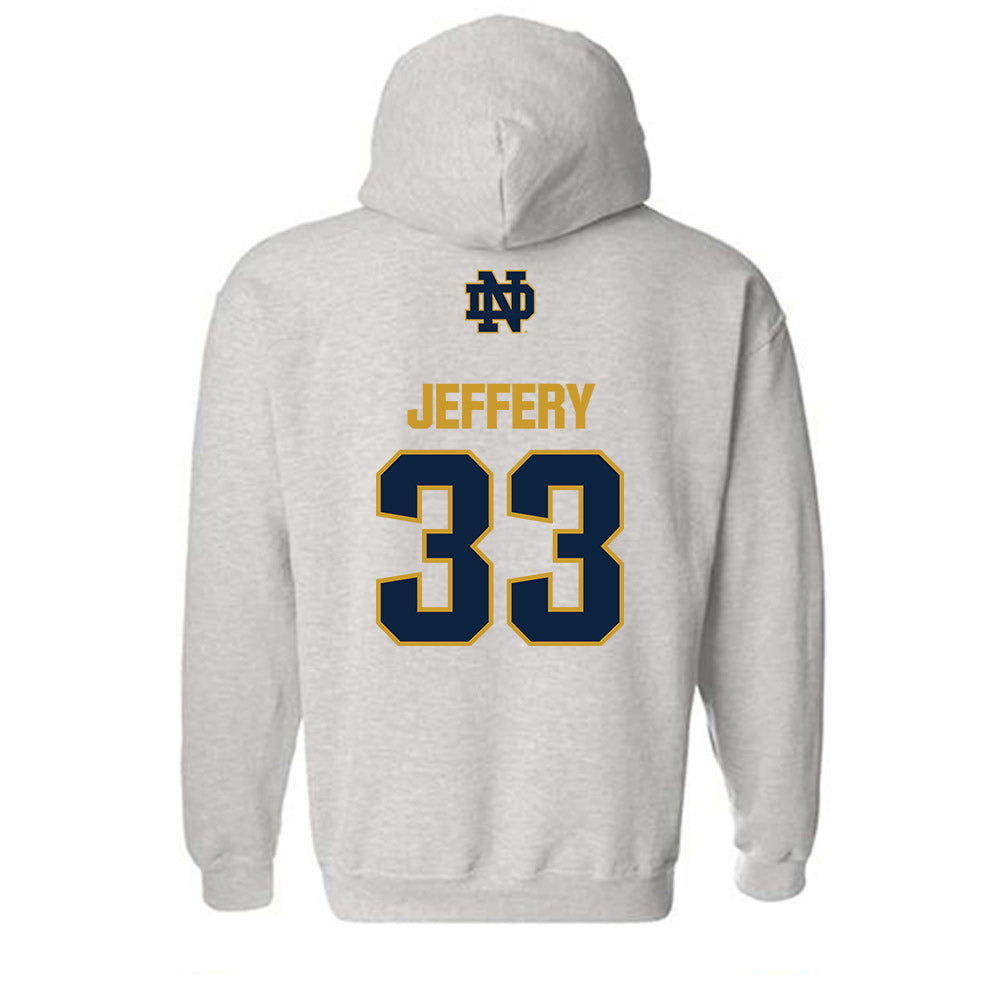 Notre Dame - NCAA Football : Matthew Jeffery - Classic Fashion Shersey Hooded Sweatshirt-1