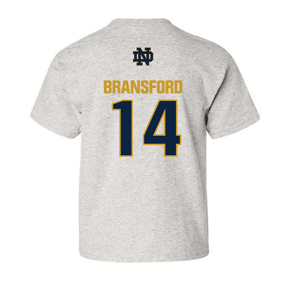 Notre Dame - NCAA Women's Basketball : Kk Bransford - Classic Fashion Shersey Youth T-Shirt-1