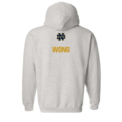 Notre Dame - NCAA Men's Swimming & Diving : Matthew Wong - Classic Fashion Shersey Hooded Sweatshirt-1