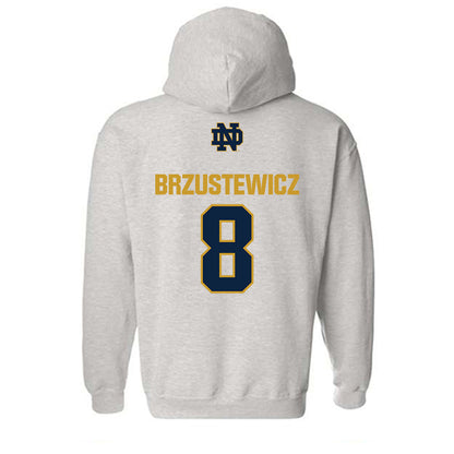 Notre Dame - NCAA Baseball : Hudson Brzustewicz - Classic Fashion Shersey Hooded Sweatshirt-1