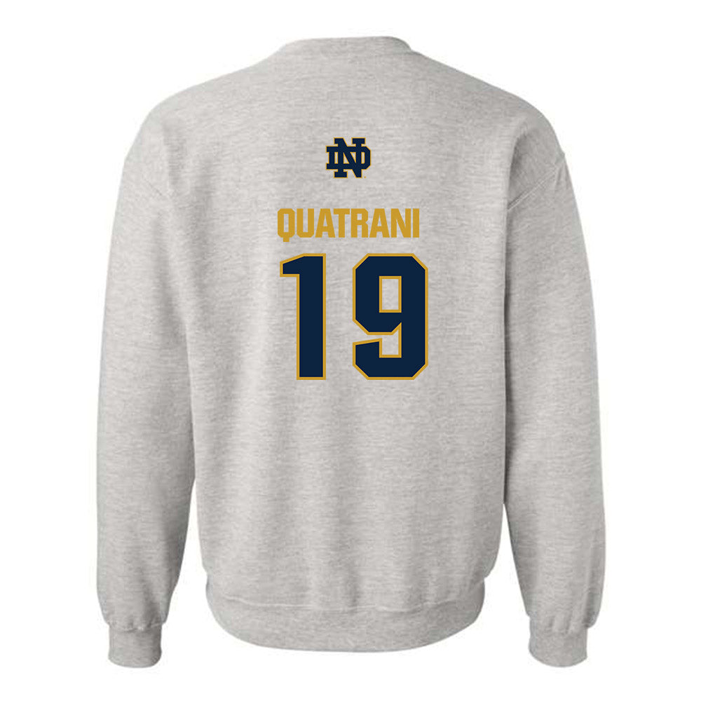 Notre Dame - NCAA Baseball : Mark Quatrani - Classic Fashion Shersey Crewneck Sweatshirt-1