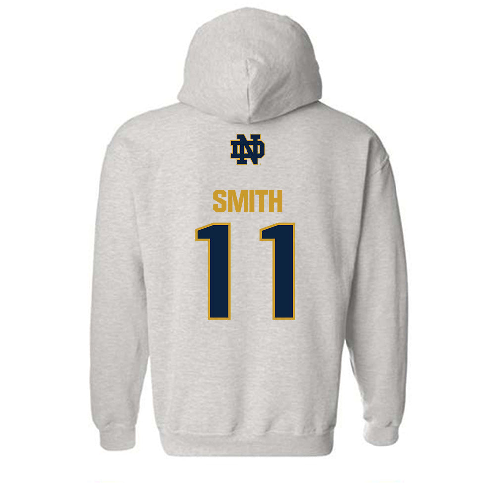 Notre Dame - NCAA Women's Basketball : Jordyn Smith - Classic Fashion Shersey Hooded Sweatshirt-1