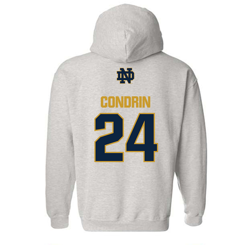 Notre Dame - NCAA Baseball : Luke Condrin - Classic Fashion Shersey Hooded Sweatshirt-1
