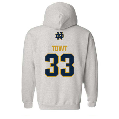 Notre Dame - NCAA Men's Basketball : Carson Towt - Classic Fashion Shersey Hooded Sweatshirt-1